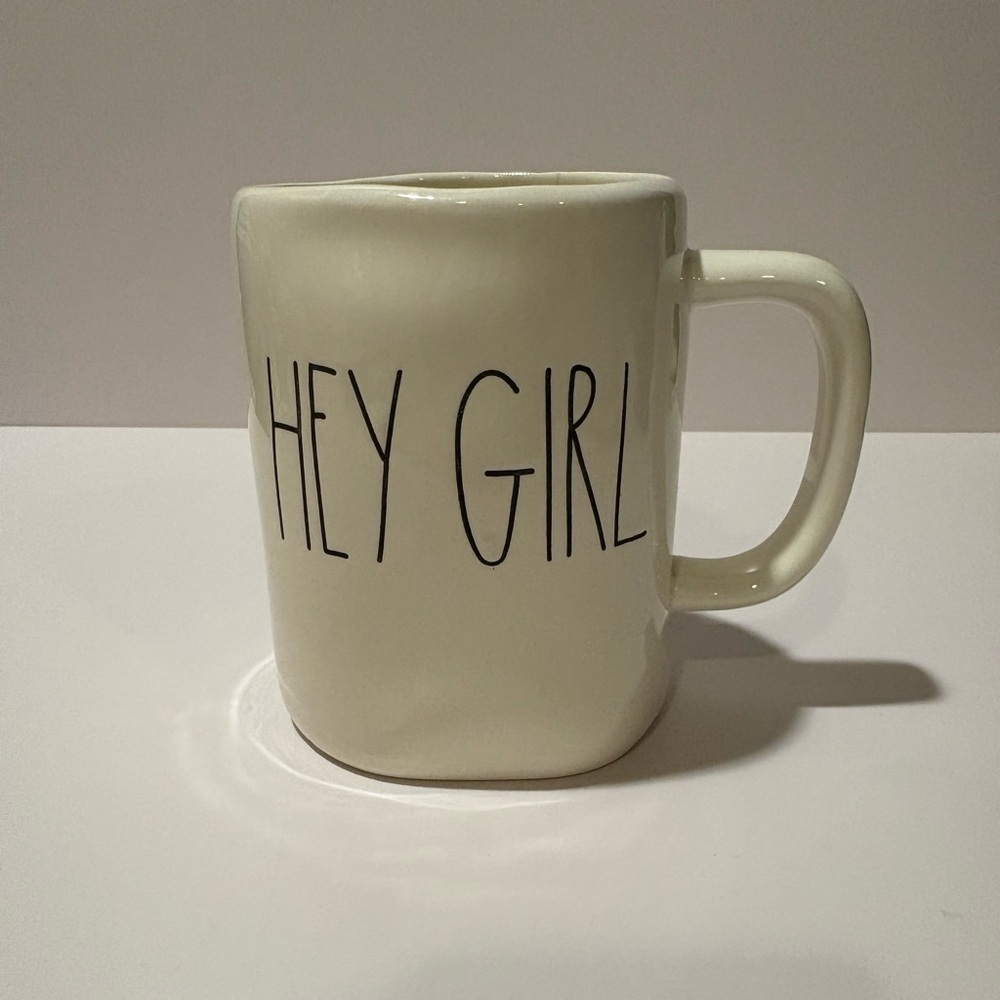 Rae Dunn Artisan Collection by Magenta Mug with “Hey Girl” in Black Letters